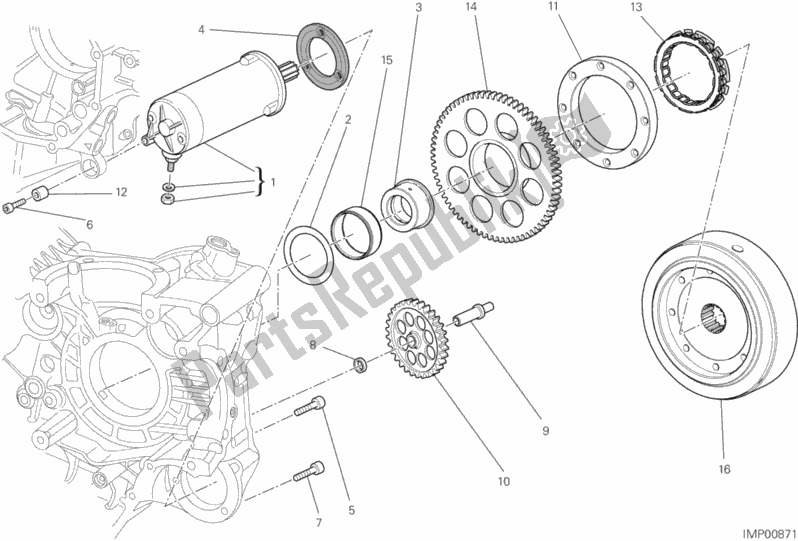All parts for the Electric Starting And Ignition of the Ducati Diavel Cromo USA 1200 2013